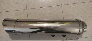 Cola de escape cromada Hyosung aquila 650