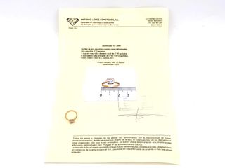 sortija oro 18k con piedra con cuarzo,diamante