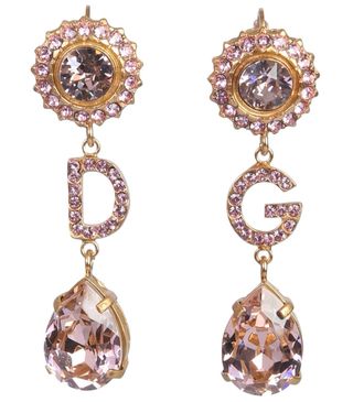 Pendientes DG Oro Rosa y Cristal