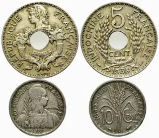 Monedas Antiguas Indochina AA580-090221029 014 Q03