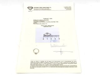 sortija oro 18k con piedra con diamante