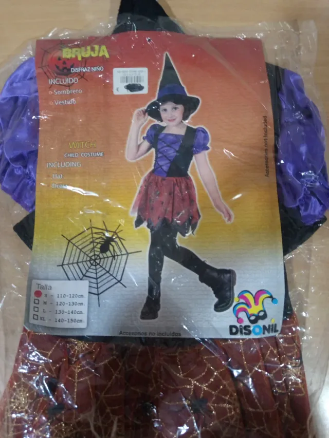 Disfraz Bruja Niña Talla 5