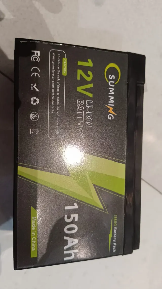 Batería Litio LiFePO4 12V 150Ah falta cargardor