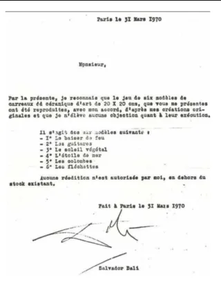 6 Azulejos Edición Especial Salvador Dalí 1954