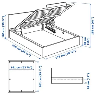 Canapé Abatible MALM Roble Ikea