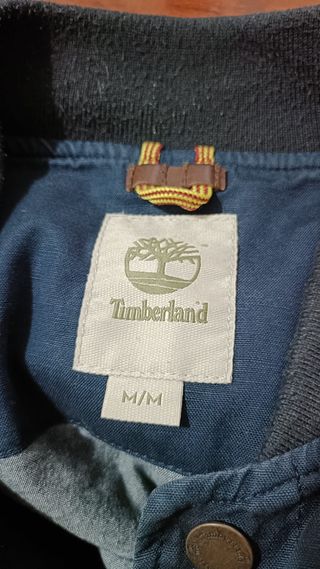 Chaqueta bomber azul cierre corchetes Timberland