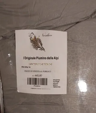 Piumino matrimoniale grigio