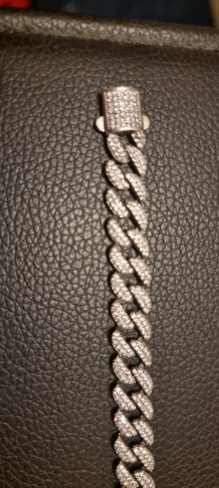 Pulsera Cubana con Circonitas Plata 925