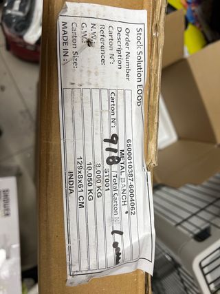 Banco de jardín de hierro negro