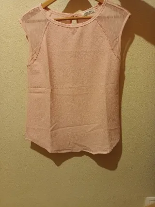 Camiseta rosa clarito manga corta