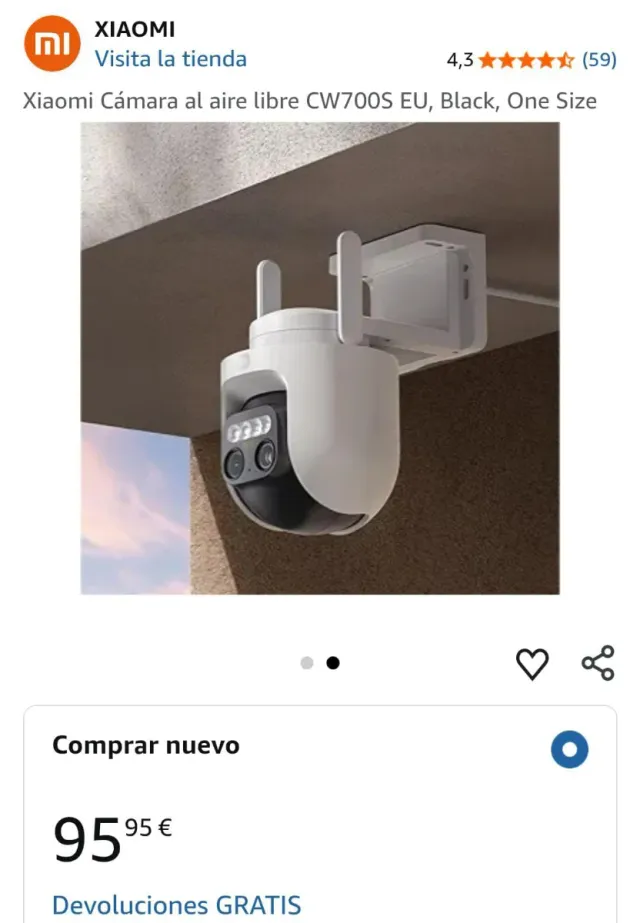 Cámara de vigilancia Xiaomi CW700S EU