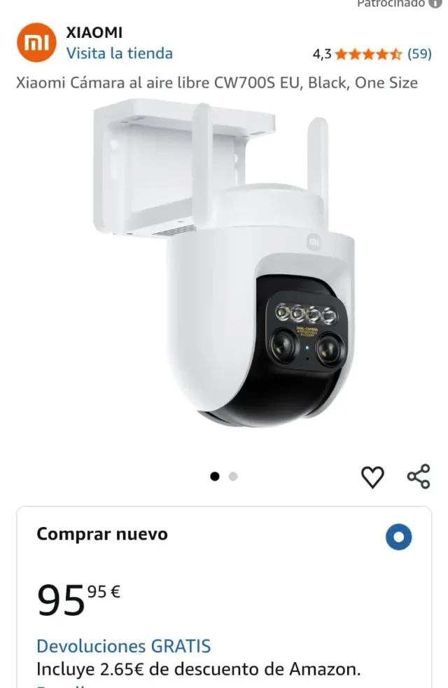 Cámara de vigilancia Xiaomi CW700S EU
