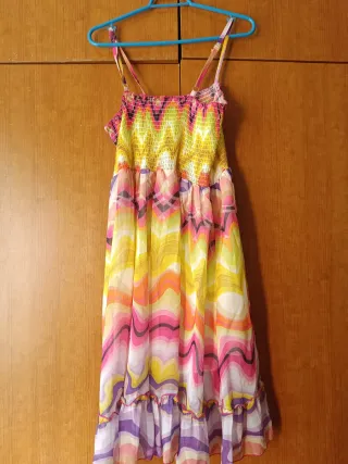 Vestido largo estampado tirantes