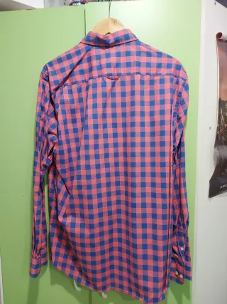 Camisa Easy Wear cuadros azul y rosa Talla 6/XXL