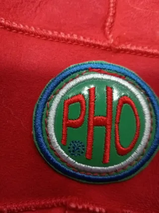 Cazadora roja multicolor