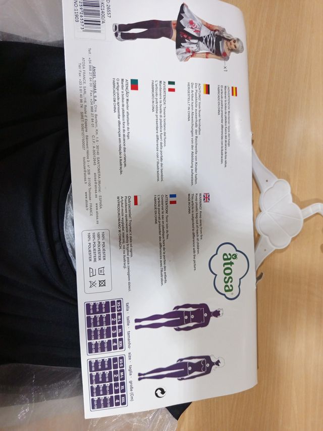 Disfraz Halloween niña zombie