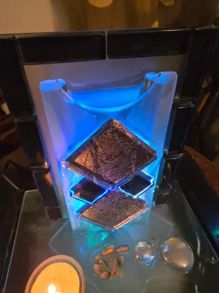 Fontana Zen Lampada Vetro ceramica Anni 80