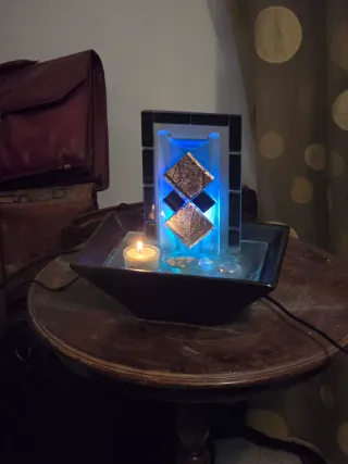 Fontana Zen Lampada Vetro ceramica Anni 80