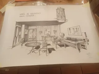 Dibujo Gres. De Navarro Salón-Comedor