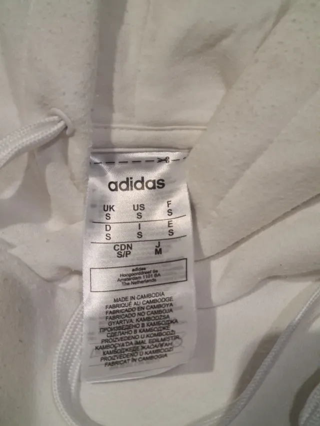 Sudadera Adidas Blanca Talla S