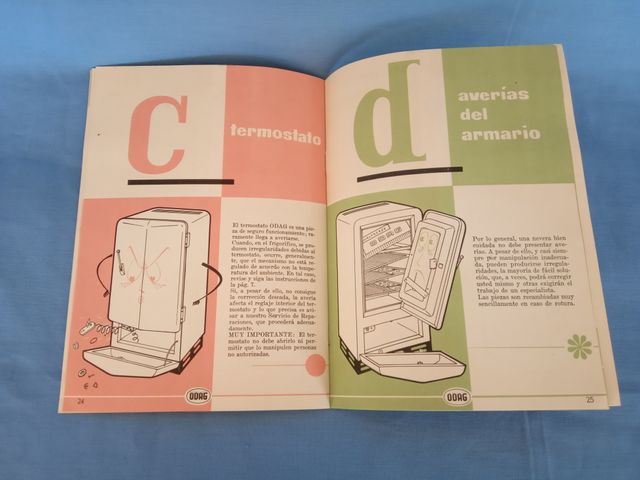 Manuale Nevera ODAG Dualfreeze anni 50-60