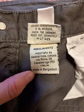 Pantaloni Uomo European Project Grigi XXL / 54 IT