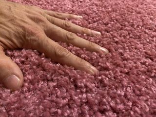 Alfombra mullida rosa
