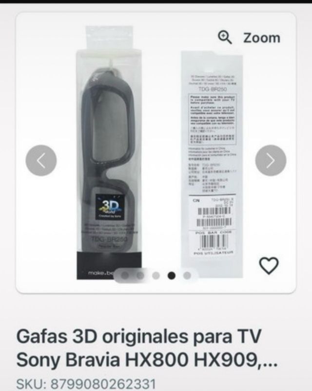 Gafas 3D Sony TDG-BR250B