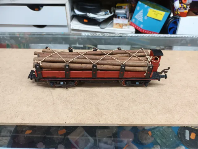 Carrello scala 0 Paya con tronchi