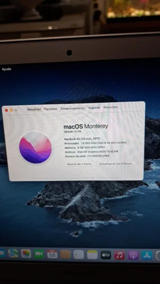 MacBook Air 2017 Plata