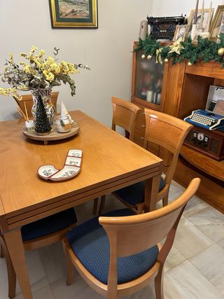 Muebles de salón madera y cristal