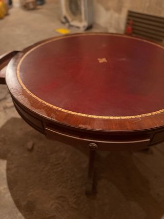 Mesa de juego antigua caoba S.XIX más 6 sillas