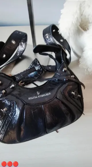 Borsetta Regina Schrecker Vera Pelle Nera