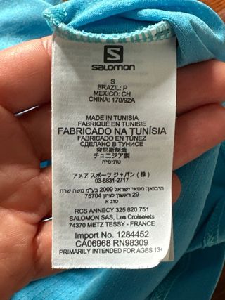 Camiseta Salomon Azul Talla S