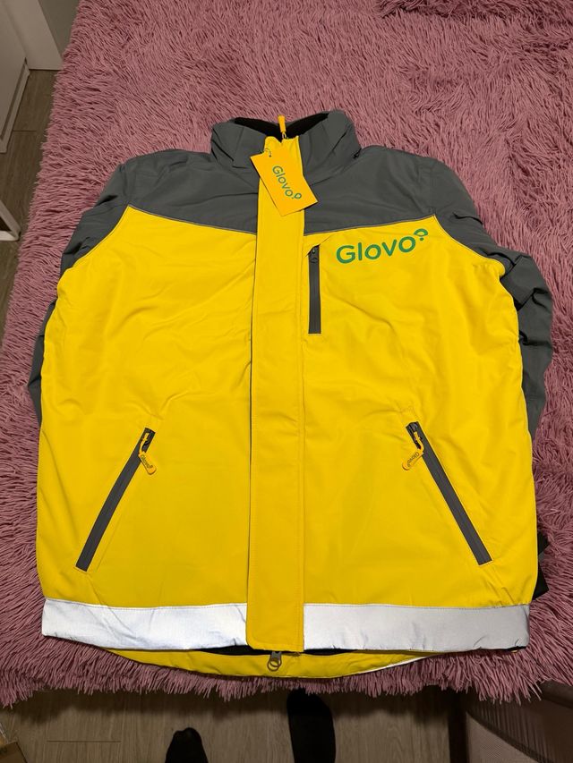 Chaqueta Glovo Amarilla y Gris