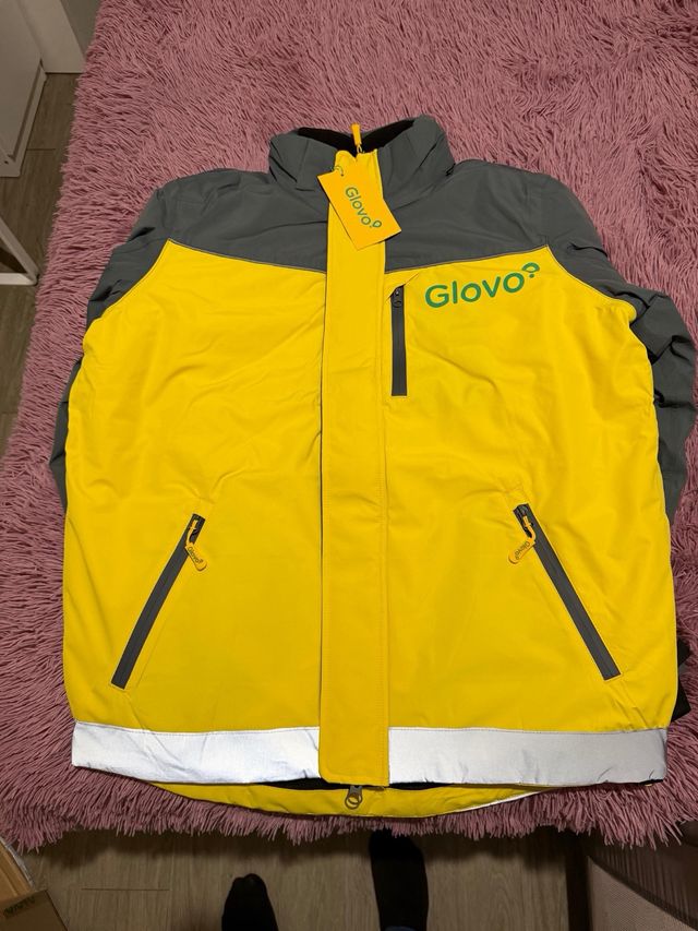 Chaqueta Glovo Amarilla y Gris