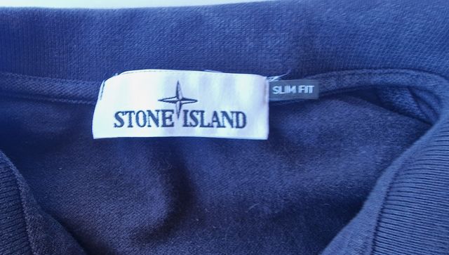 Polo Stone Island L Slim-Fit Blu