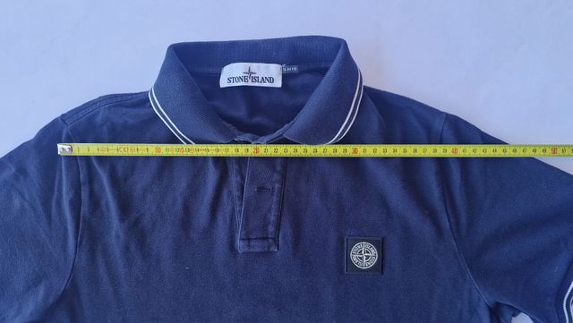 Polo Stone Island L Slim-Fit Blu