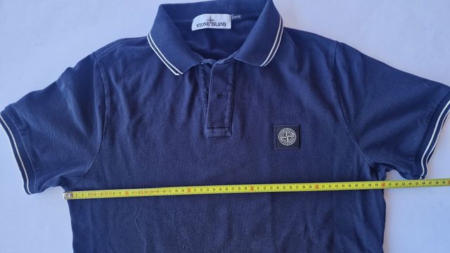 Polo Stone Island L Slim-Fit Blu