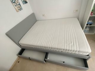 Cama 160x200 Kabusa Gris Claro