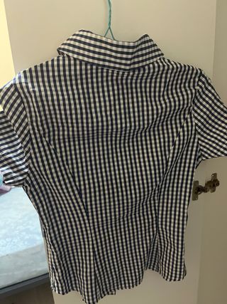 Camisa cuadros azul y blanco Talla S