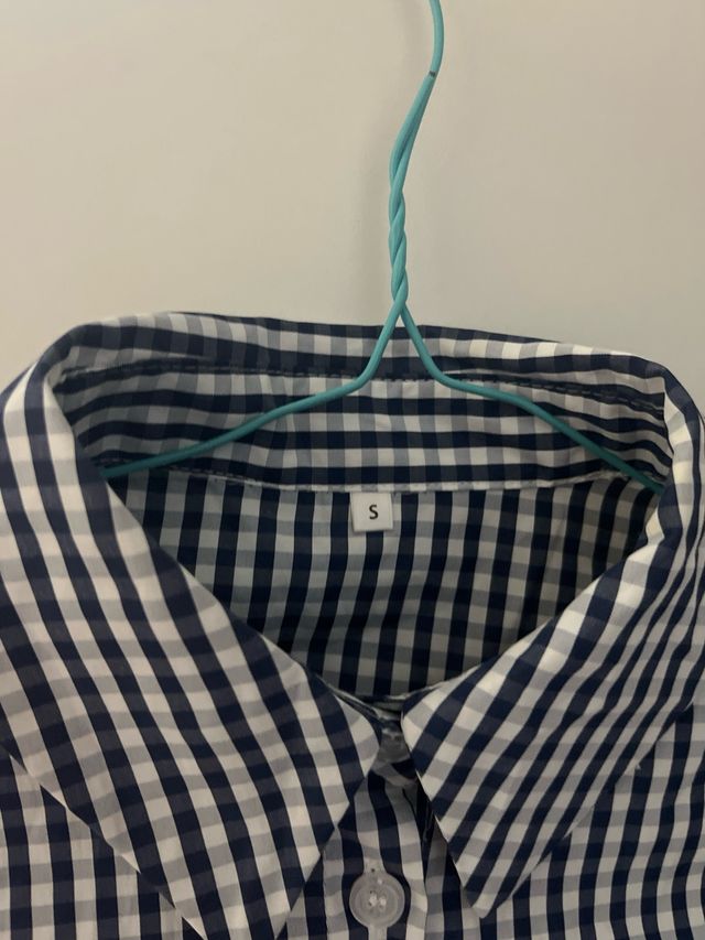 Camisa cuadros azul y blanco Talla S