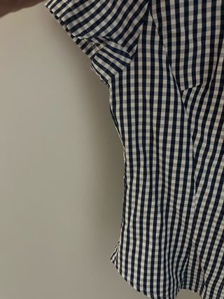 Camisa cuadros azul y blanco Talla S