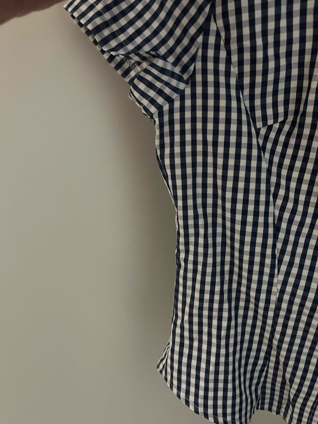 Camisa cuadros azul y blanco Talla S