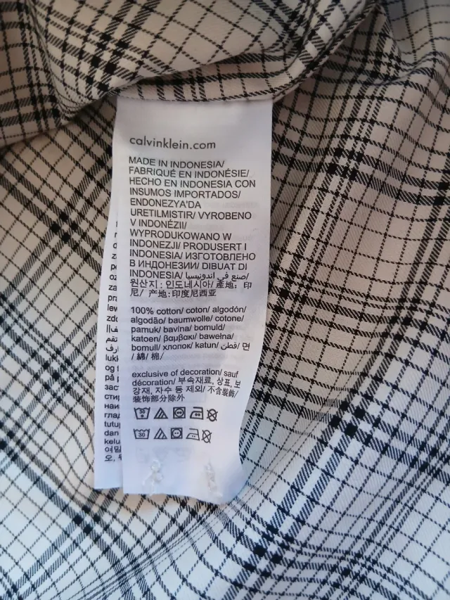 Camicia Calvin Klein a quadri taglia XL