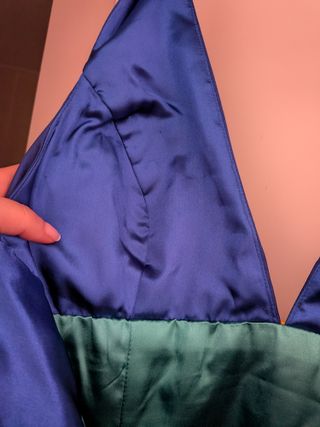 Vestido largo fiesta con fular