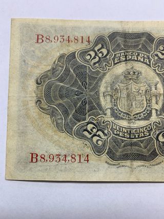 Billete 25 Pesetas Banco de España 1906