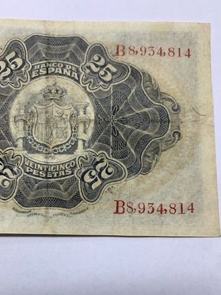 Billete 25 Pesetas Banco de España 1906