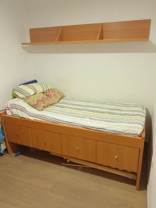 Armario juvenil madera con cajones