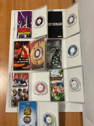 PSP 2004 Negra + 7 Juegos + Funda + Cargador